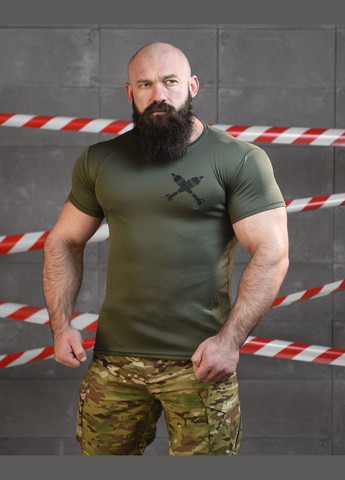 Тактическая потоотводящая футболка Мина олива No Brand (317640926)