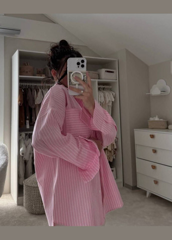 Розовая кэжуал рубашка в полоску Adelante