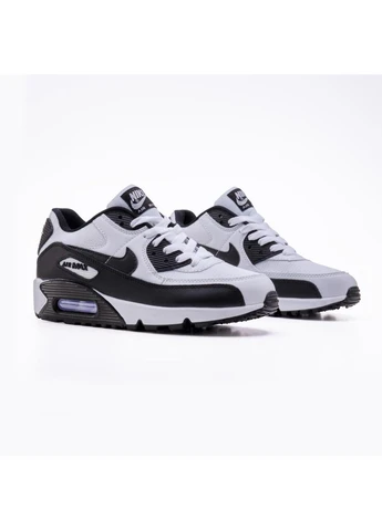 Кроссовки Air Max 90 White Black Nike 7375 комбинированные демисезоны (382863038)