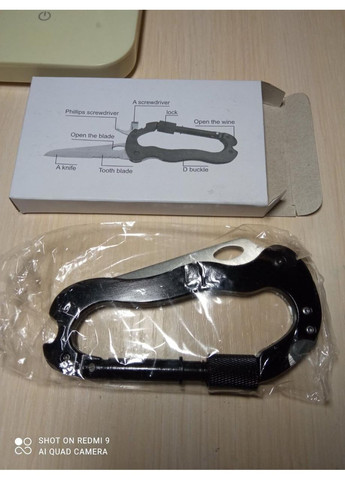 Туристичний карабін мультитул 5 в 1 з нержавіючої сталі Armour Tactical No Brand (365963678)