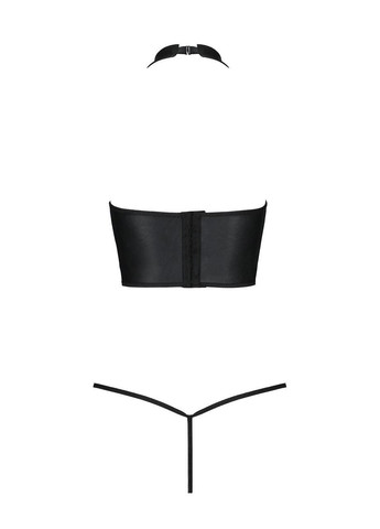 Чорний демісезонний genevia set with open bra black l/xl - Passion