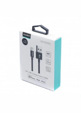 Дата кабеля (IP0026BK) CHOETECH USB 2.0 AM to Lightning 1.2m 2.1A MFI Black (287338597)