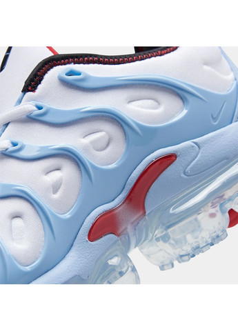 Белые мужские кроссовки air vapormax plus white/light blue Nike