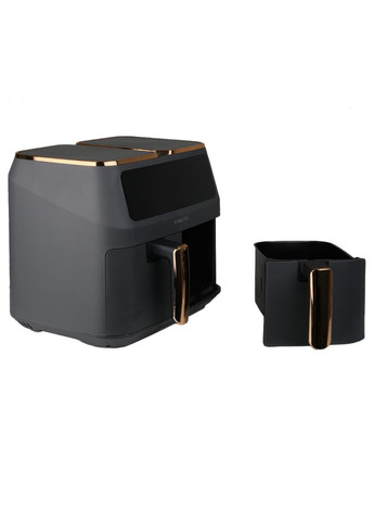 Аэрогриль-фритюрница SK-ZG-8030 на 8 литров 2 отделения серая Sokany (370706183)