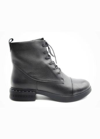 Осенние женские ботинки черные кожаные fm-19-1 23,5 см (р) Fabio Monelli