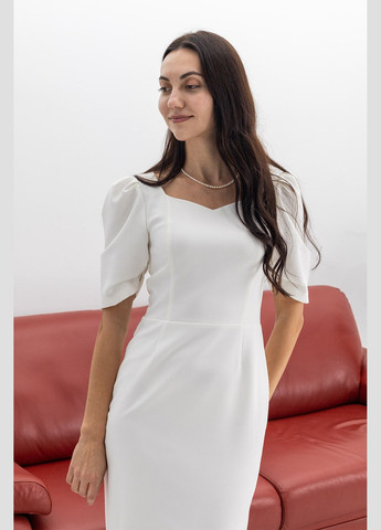 Айворі святковий жіноча сукня “midnight orchid” міді з фігурною горловиною Lana Bryk однотонна