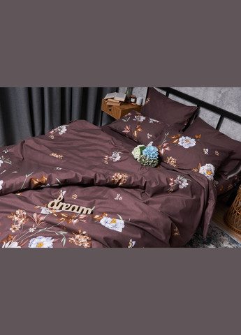 Комплект постельного белья Микросатин Premium «» семейный 143х210х2 наволочки 2х70х70 (MS-820005032) Moon&Star floral mocha (293147802)