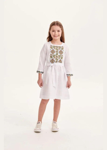 Біла сукня вишиванка для дівчинки біла (359473007)