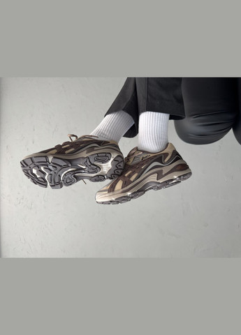 Бежевые демисезонные кроссовки мужские и женские asics gel-preleus beige brown | асикс гель-прелеус бежевые коричневые No Brand