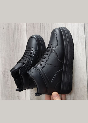 Зимние черные зимние кроссовки, хайтопы зимние, зимние спортивные ботинки. Stilli без декора из искусственной кожи