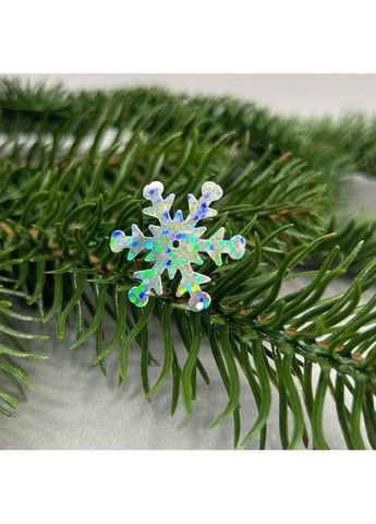 25мм Поетка снежинка 5г - серебро голограмма No Brand (356509814)