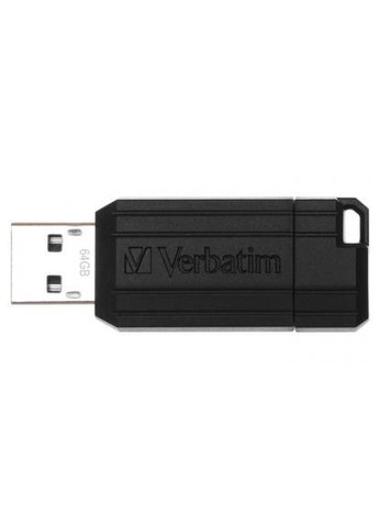 USB флеш накопичувач 64GB Store 'n' Go PinStripe Black USB 2.0 (49065) Verbatim 64GB Store &apos;n&apos; Go PinStripe Black USB 2.0 (366660184)