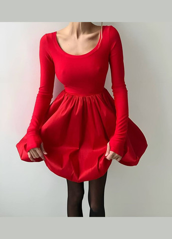 Червона святковий, спортивна, ділова, повсякденний, вечірня дуже цікава і ніжна жіноча сукня з котону SAVOY BRAND