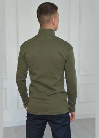 Гольф чоловічий на флісі темно-зеленого кольору Let's Shop (316679530)