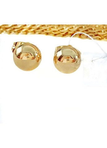 Позолочені Сережки-гвоздики д.8мм, Позолота No Brand (345742064)