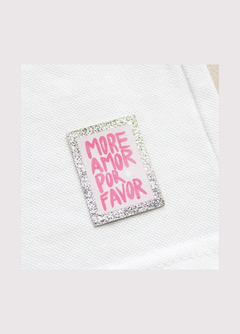 Нашивка з глітеру "More amor" (5740) No Brand (335811301)