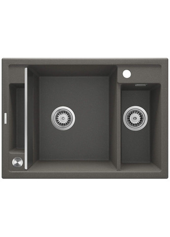 Мийка кухонна Magnetic, граніт, прямокут., з крилом, 690х500х219мм, чаша 1.5, врізна, антрацит Deante (315602411)