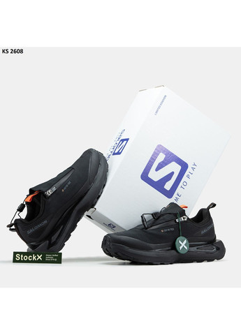 Черные демисезонные кроссовки мужские salomon odyssey black orange саломон одисей No Brand