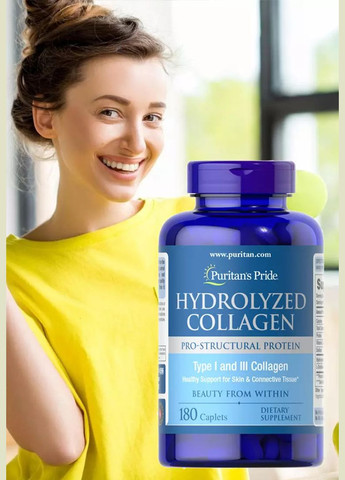 Гідролізований колаген Puritan's Pride Hydrolyzed Collagen 1000 mg 180 caplets Puritans Pride (293820202)