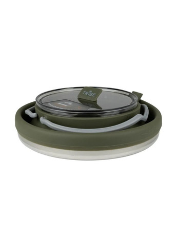 Складной чайный силиконовый Collapsible Kettle 1.5 л со стальным дном (T-FF-0026-olive) Tribe (365820349)