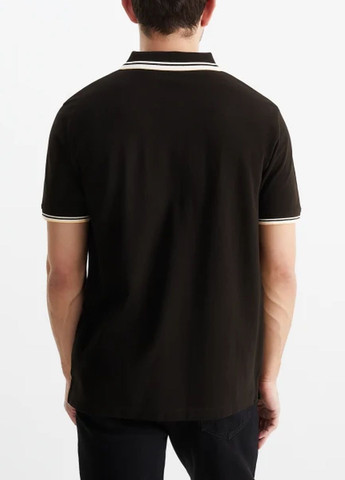 Черная футболка-поло для мужчин C&A однотонная