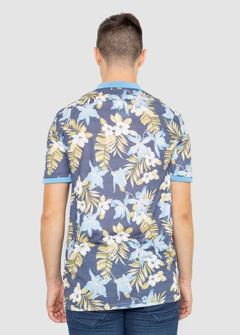 Блакитна поло чоловіче рисунок 247r315 з коротким рукавом Ager