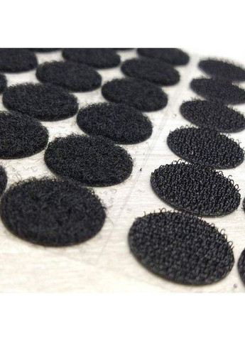 Липучка-кружки застібки 25 пар самоклеючі 20мм, чорний Plus-plus (354798021)