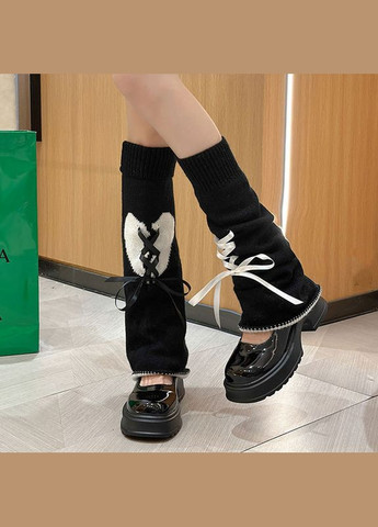 Гетры широкие с бантиками черные No Brand (315401579)