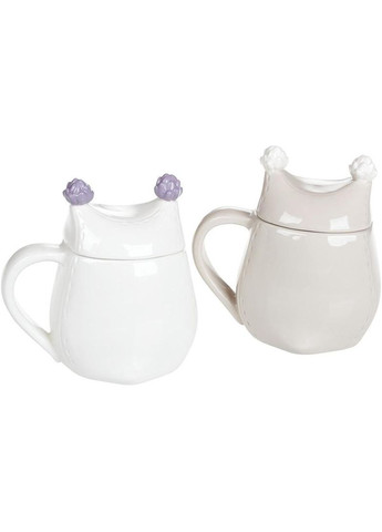 Кружка Owl Family 400мл керамічна з кришкою для чаю та кави сова для затишної кухні Bona (368979756)