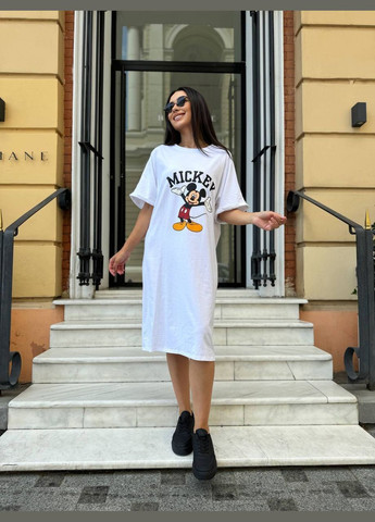 Белое повседневный женское платье-футболка платье-футболка Гермес мультикам