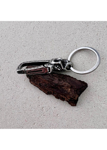 Готичний брелок з черепом для ключів з нержавіючої медичної сталі KC-016 No Brand (299008430)