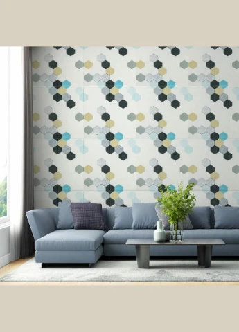 Панель стеновая 3D 700х700х4мм мозаика сероголубая (D) SW-00002014 Sticker Wall (304061061)