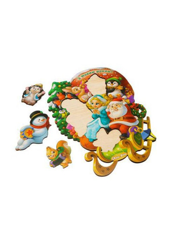 Пазл-вкладыш "Звери на санках" (TS01091996197317) Ubee (373407301)