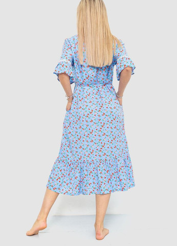 Голубое платье с цветочным принтом 219rt-4095, Ager