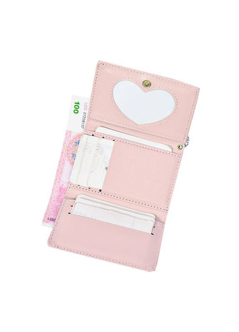 Жіночий гаманець C325-44 Light Blue для карт повсякденний з принтом кролика пухнастою кулькою 3 шт. Eastern Star (352012616)