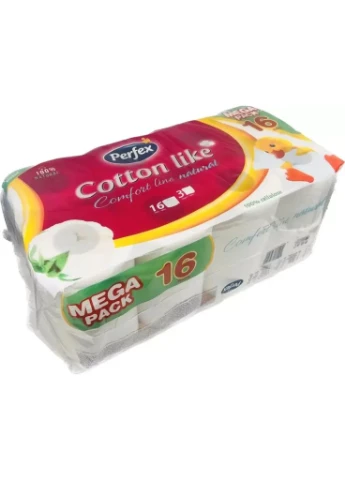 Туалетная бумага Cotton Like Comfort Line 3 слоя 16 рулонов (8606110850522) Perfex (347174233)