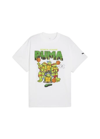 Белая футболка hoops x tmnt basketball tee men Puma