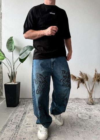 Джинси чоловічі дтф стильні вільні оверсайз No Brand (338783132)