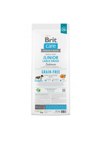 Сухий корм Dog Grain-free Junior Large Breed для молодих собак великих порід, беззерновий з лососем, 12 кг Brit Care (322874396)