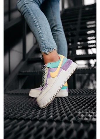КРОСІВКИ ЖІНОЧІ NIKE AIR FORCE 1 SHADOW PALE IVORY 2 НАЙК АІР ФОРС 1 БІЛІ No Brand білі демісезони (391065921)