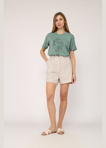 Футболка з коротким рукавом жіноча колір м'ятний CB-00272846 Yuki - (333801882)