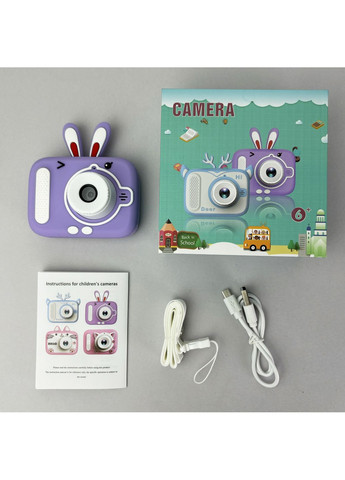 Детский фотоаппарат X900 Rabbit фиолетовый камера для детей с видеосъемкой и играми 20 Мп Smart (372460259)