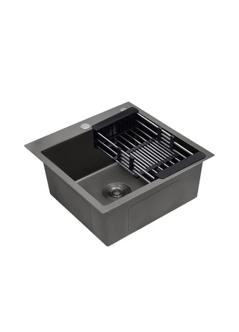 Кухонна мийка KRP Schwarze — 4545HM PVD (3.0/1.0 мм) Kroner (322643816)