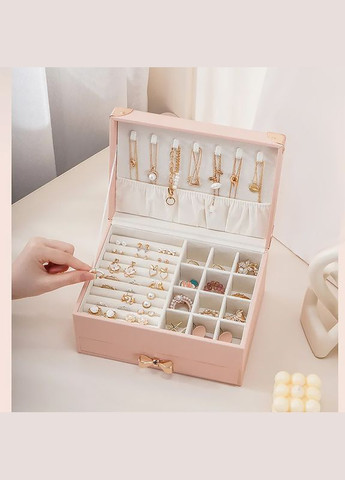 Шкатулка SP-01261 Pink для украшений и ювелирных изделий двухуровневая 2шт Casegrace (352012288)