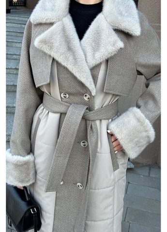 Кофейное демисезонное Пальто MN