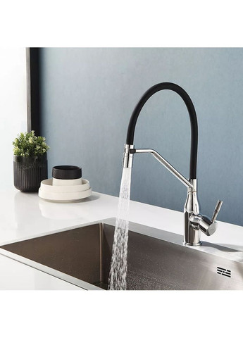 F4497 кухня одновес. силикон. излил лат. корп. гайка Ø35 (хром) {10/1} Frap (371644794)