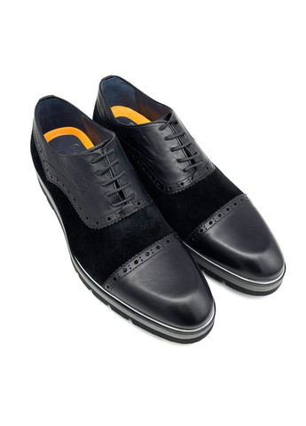 Туфлі броги чоловічі чорні з натуральної шкіри. Luciano Bellini (369764711)