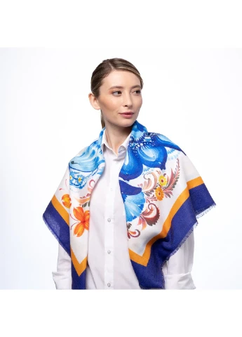 Платок женский с принтом хлопок разноцетный ДАРА LuckyLOOK 384-286 (324741740)