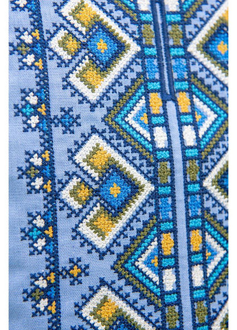 Голубая мужская вышиванка мозаика голубая V&V (350881036)