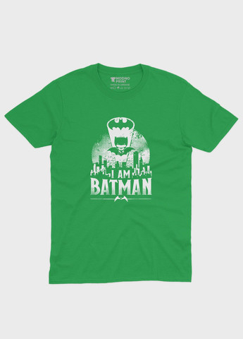 Зеленая демисезонная футболка для девочки с принтом супергероя - бэтмен (ts001-1-keg-006-003-039-g) Modno